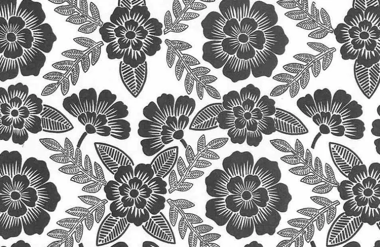 Bohemia Print Black Laura Kiran Fabric