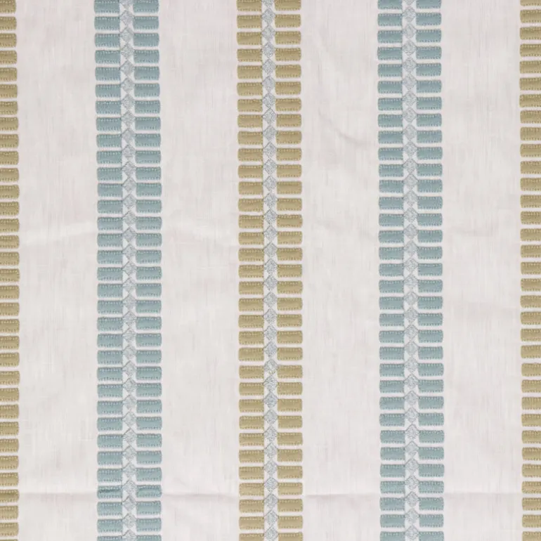 Boxed Up Aquamarine Embroidered Swavelle Mill Creek Fabric