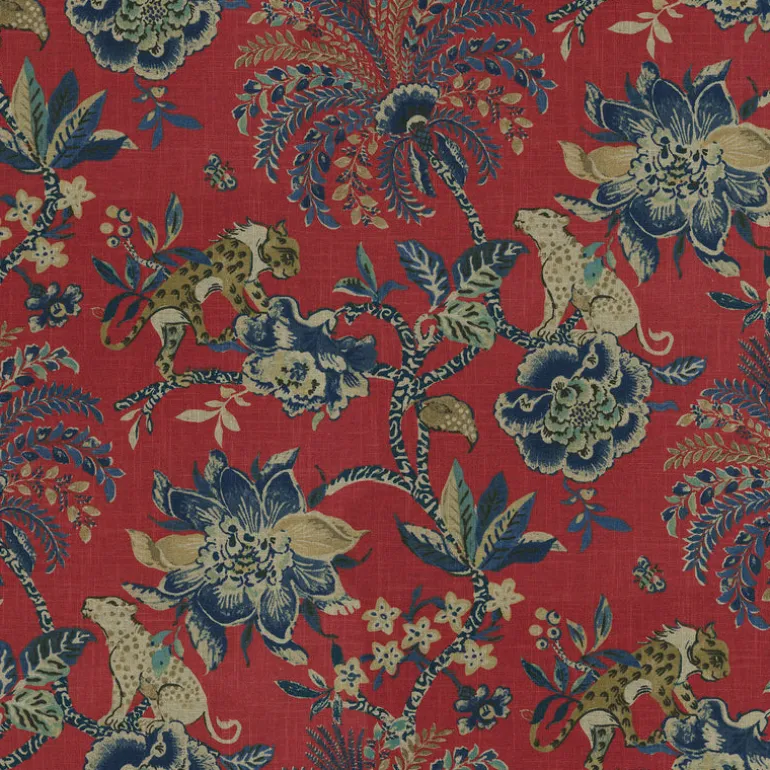 Braganza 750680 Poppy Williamsburg Fabric
