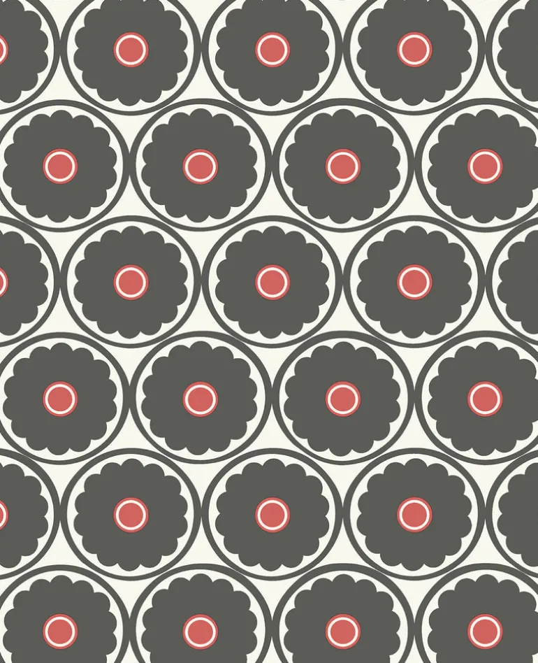 Buttercup Black Flower Wallpaper