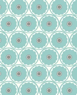 Buttercup Turquoise Flower Wallpaper
