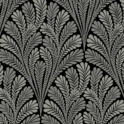 BW3951 Black Glint Shell Damask Wallpaper