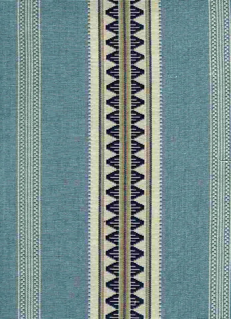 Catalan Stripe Blues Laura Kiran Fabric