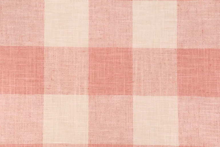Check Please Plus Soft Coral Kaufmann Fabric