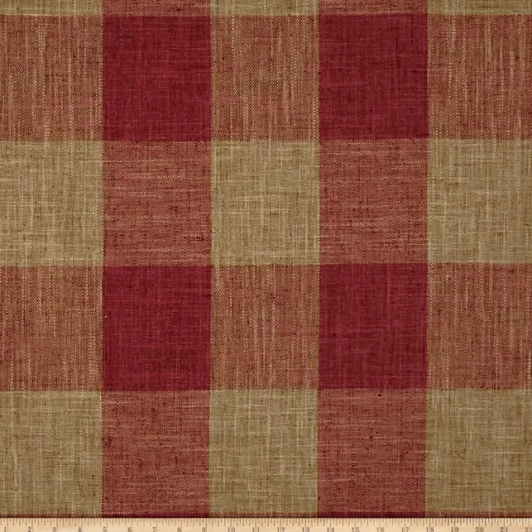 Check Please Red Pepper P Kaufmann Fabric