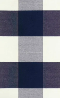 Checkmate Navy Cream Sheldon & Barnett Fabric