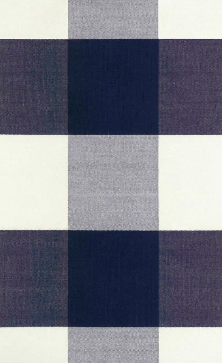Checkmate Navy Cream Sheldon & Barnett Fabric