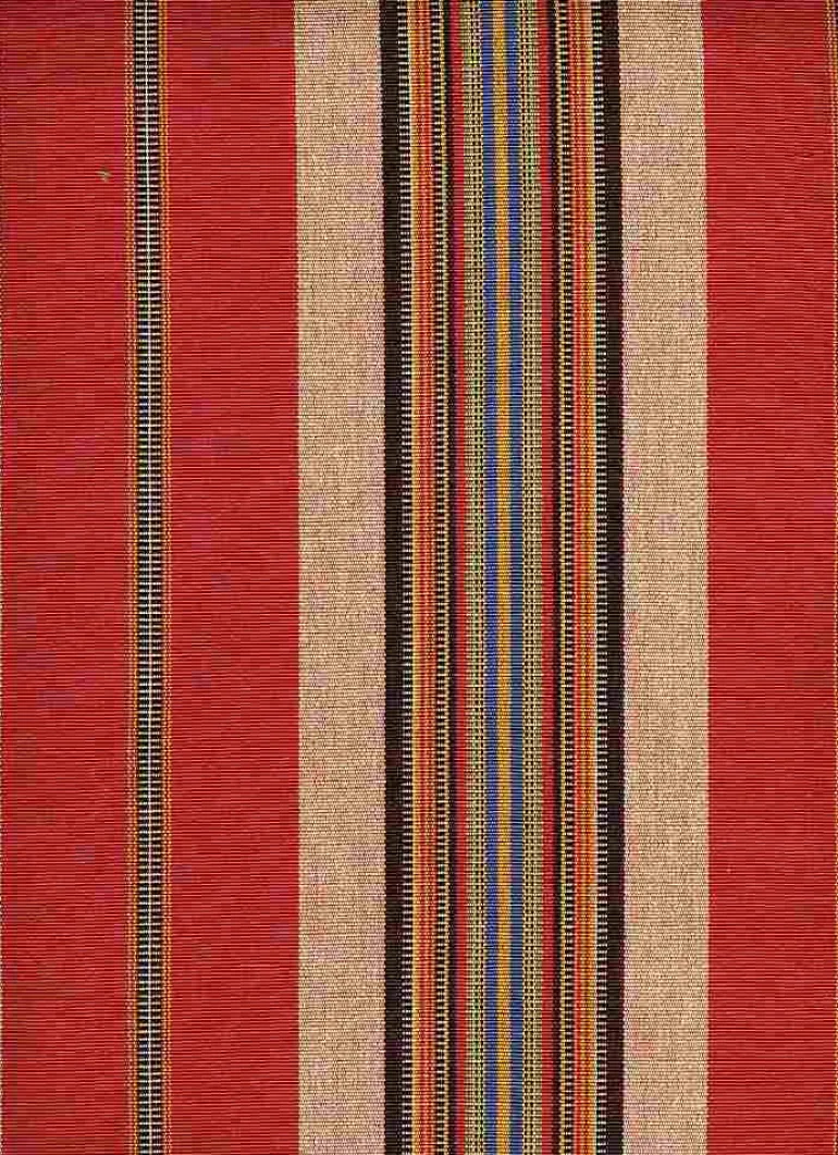 Cheyenne Stripe Red Laura Kiran Fabric
