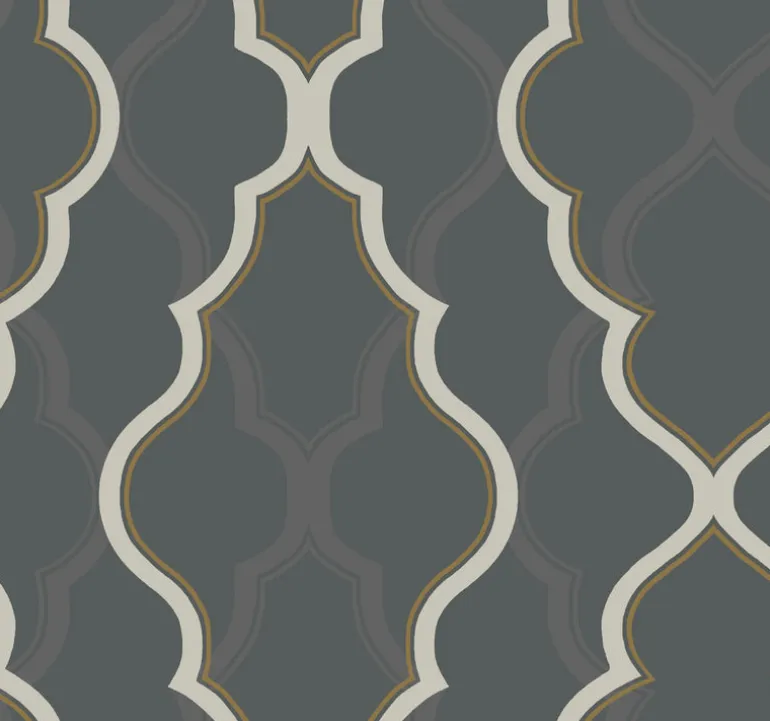CI2395 Black Double Damask Wallpaper