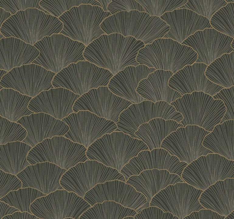 CI2336 Gray Luminous Ginkgo Wallpaper