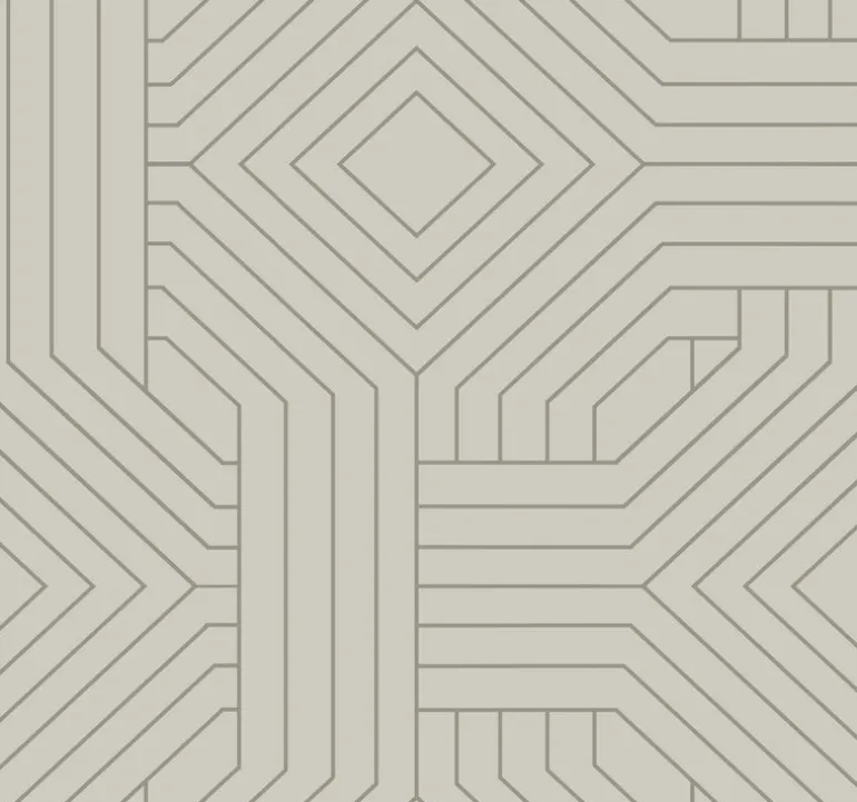 CI2377 Taupe Diverging Diamonds Wallpaper