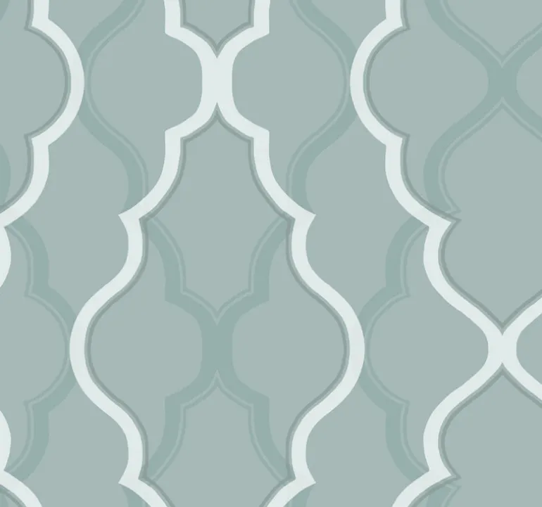 CI2394 Teal Double Damask Wallpaper