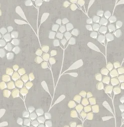Citrine Scandi Flora Wallpaper
