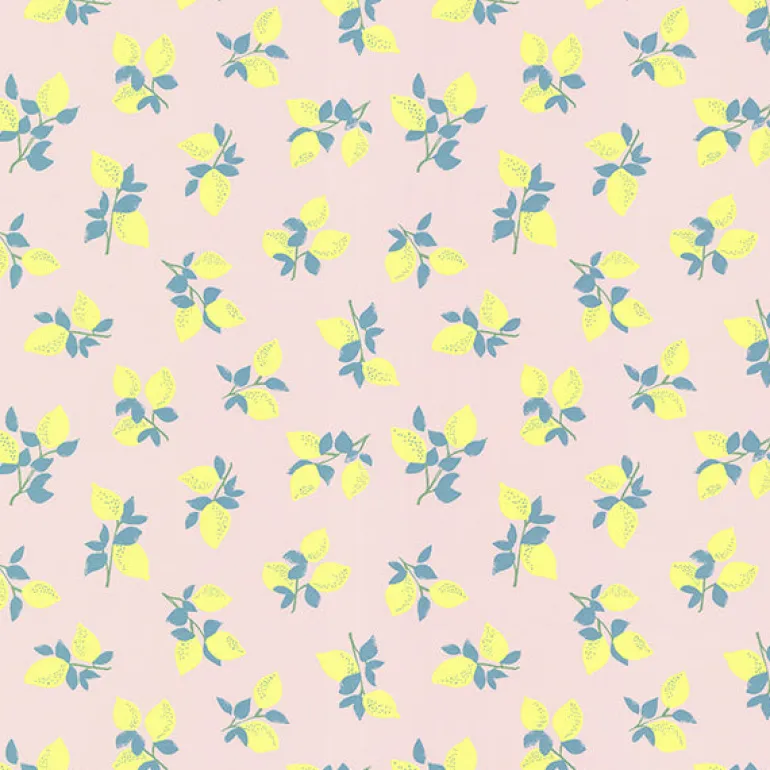 Citron Soft Pink Juicy Lemon Wallpaper