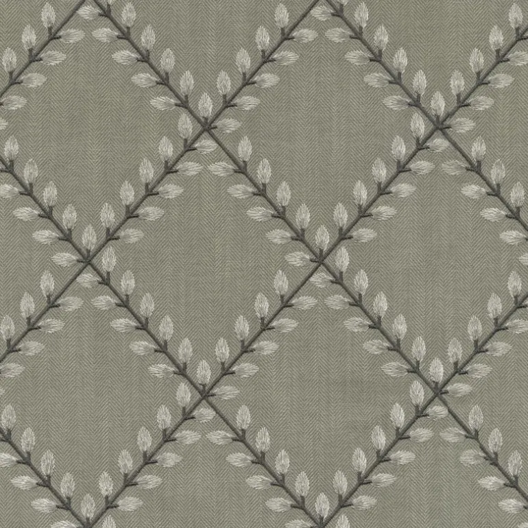 Clover Lane Emb 410574 Smoke PK Lifestyles Fabric