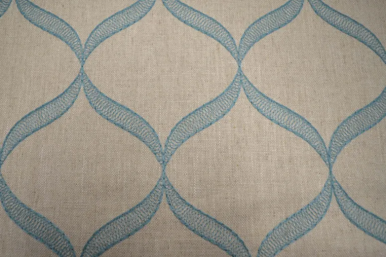 Cornell Teal Tissus Fabric