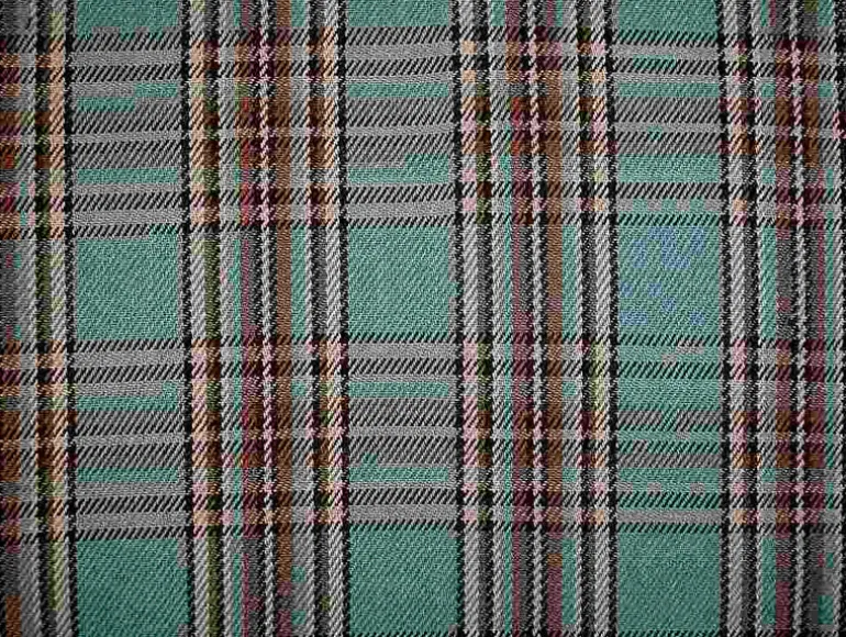 Cotswald Plaid Aqua Laura Kiran Fabric