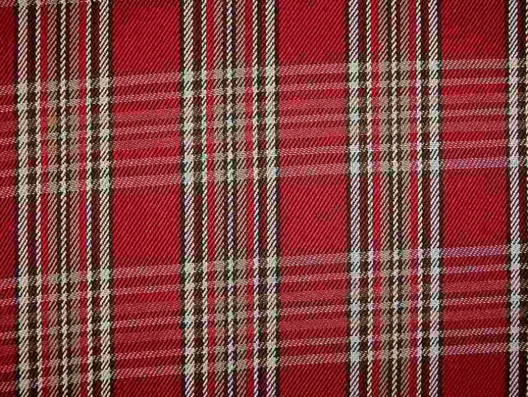 Cotswald Plaid Red Laura Kiran Fabric