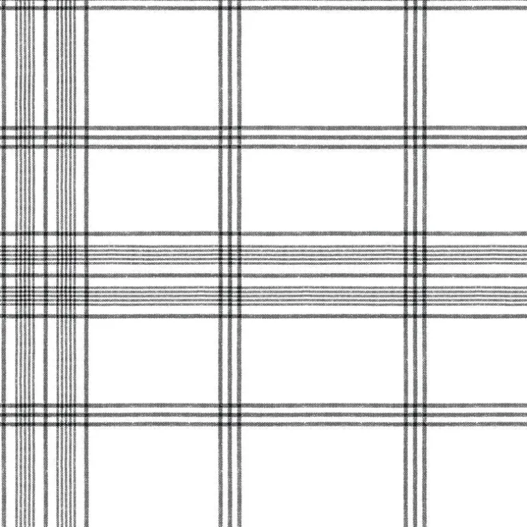 CV4464 Black Charter Plaid Wallpaper