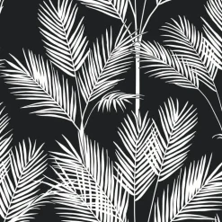 CV4409 Blue King Palm Silhouette Wallpaper
