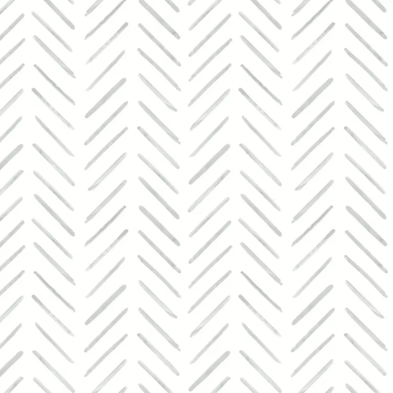 CV4453 Gray Painted Herringbone Wallpaper
