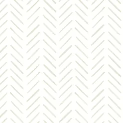 CV4456 Off White Painted Herringbone Wallpaper