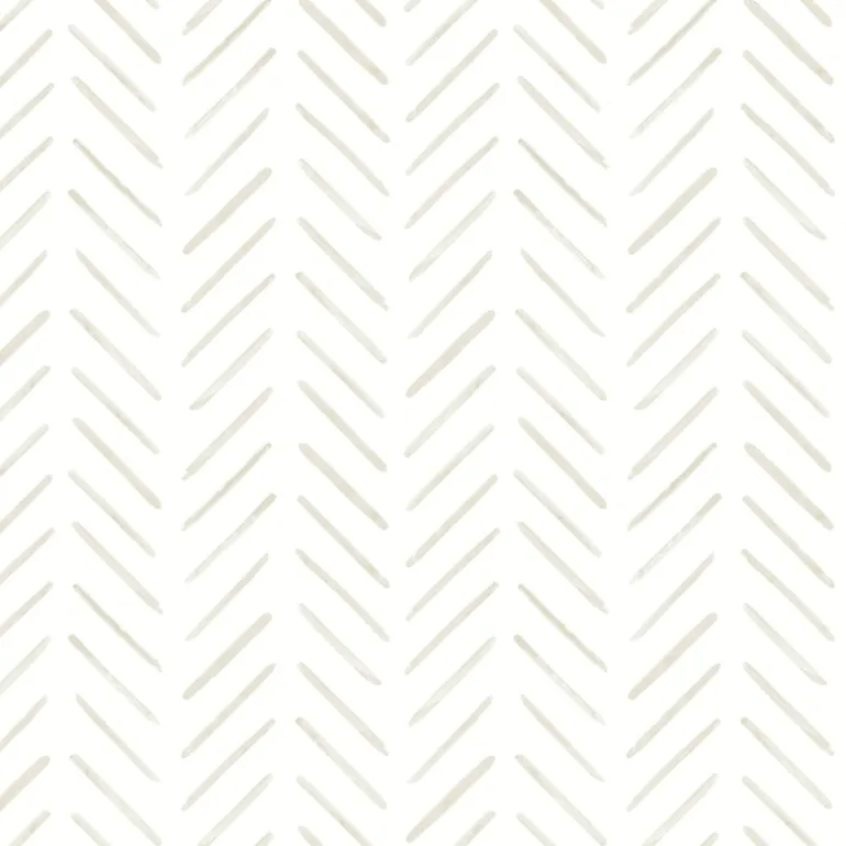 CV4456 Off White Painted Herringbone Wallpaper