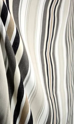 D3008 Bridgewater Charcoal Stripe Fabric