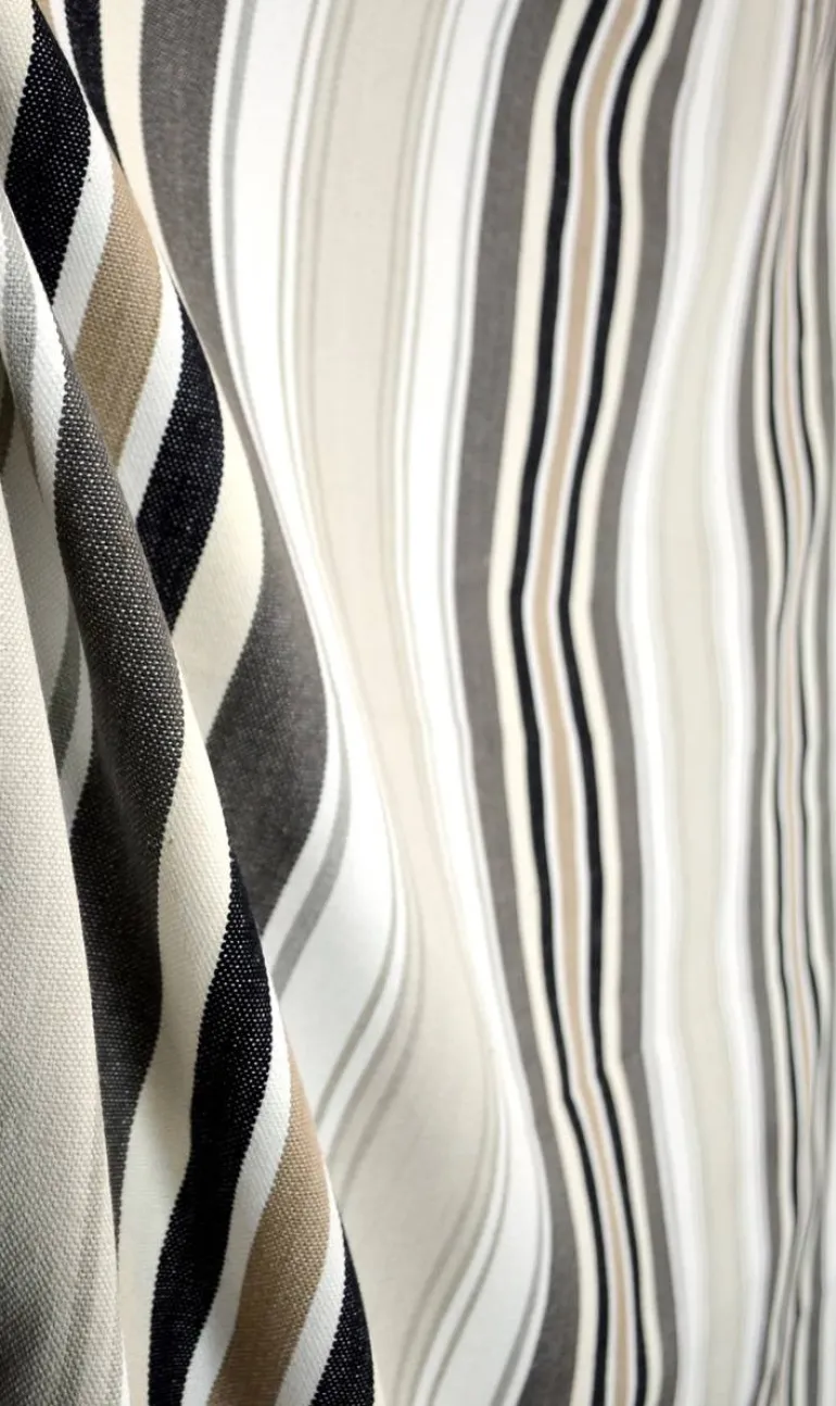 D3008 Bridgewater Charcoal Stripe Fabric