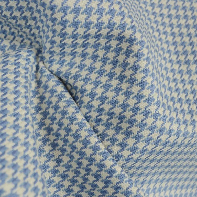 D2133 Houndstooth Cornflower Upholstery Fabric