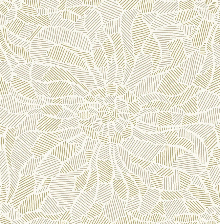 Daydream Honey Abstract Floral Wallpaper
