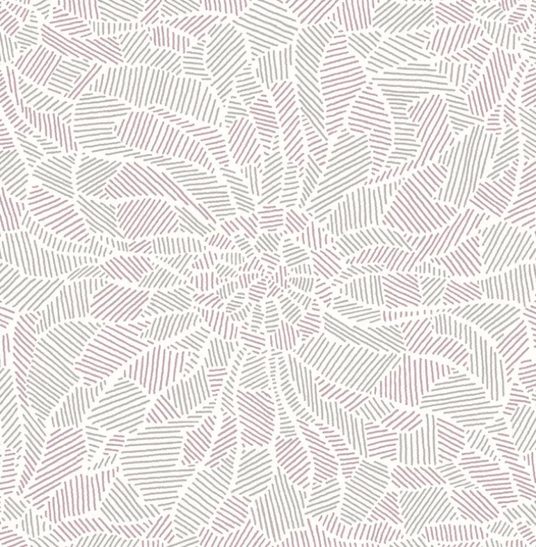 Daydream Purple Abstract Floral Wallpaper