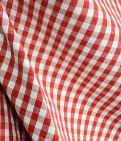 DC03 Chester Berry White Check Plaid Fabric