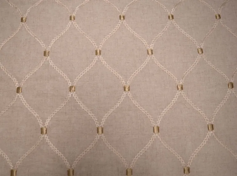 Deane Embroidery Flax Waverly Fabric