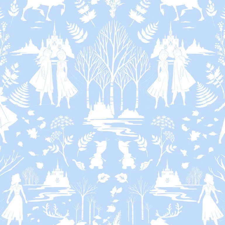 DI1012 Blue/Glitter Disney Frozen 2 Nordic Wallpaper