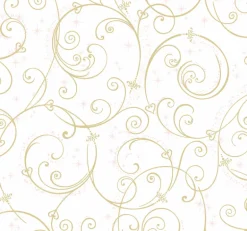 DI0905 Gold/Glitter Disney Princess Perfect Scroll Wallpaper