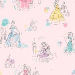 DI0969 Pink Disney Princess Pretty Elegant Wallpaper