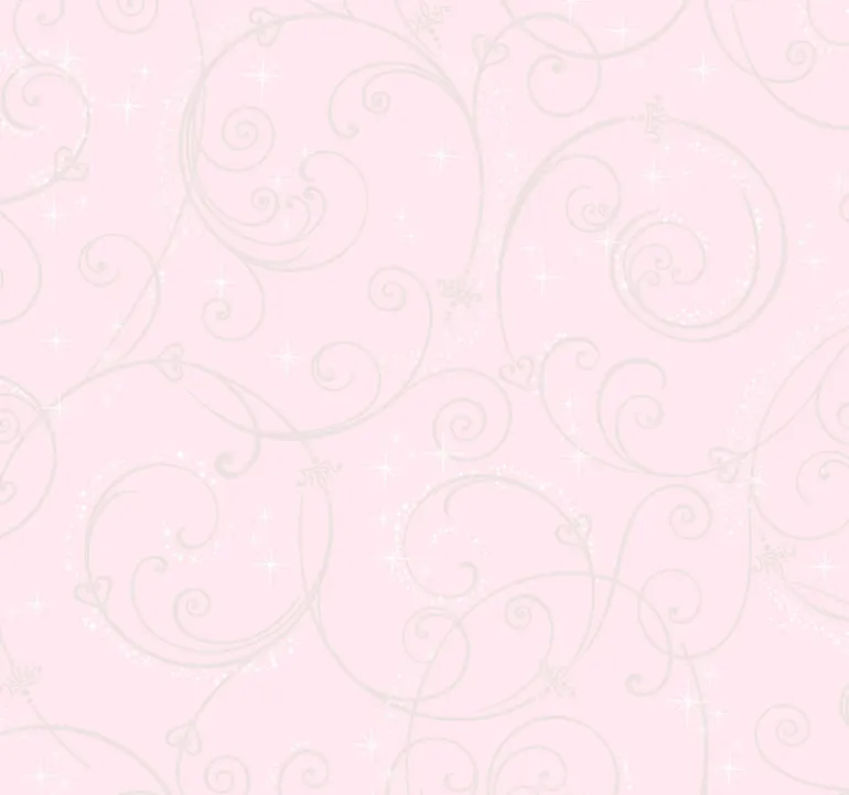 DI0904 Pink/ Glitter Disney Princess Perfect Scroll Wallpaper