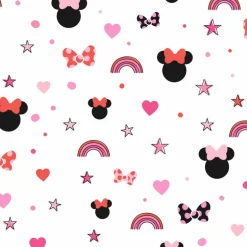 DI0992 Red Disney Minnie Mouse Rainbow Wallpaper