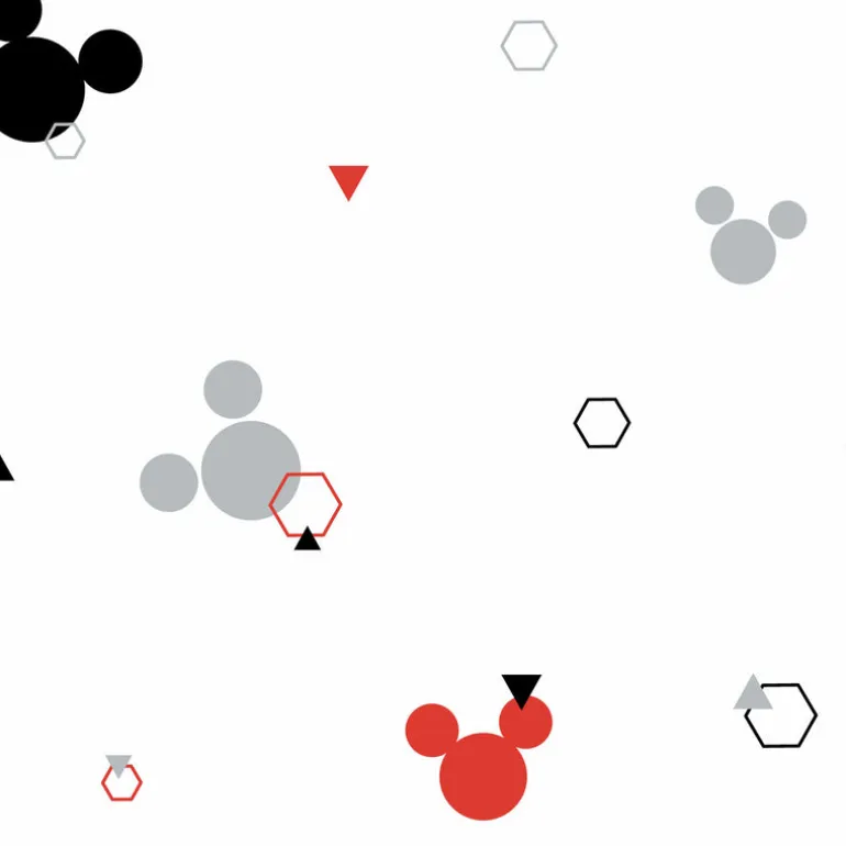 DI0927 Red/Black Disney Minnie Mouse Dots Wallpaper