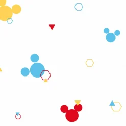 DI0930 Red/Blue/Yellow Disney Minnie Mouse Dots Wallpaper