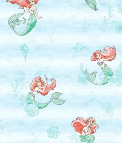 DI0954 Teal Disney The Little Mermaid Swim Wallpaper