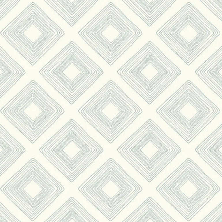 Diamond Sketch Eggshell Blue Magnolia Home Vol. II Wallpaper