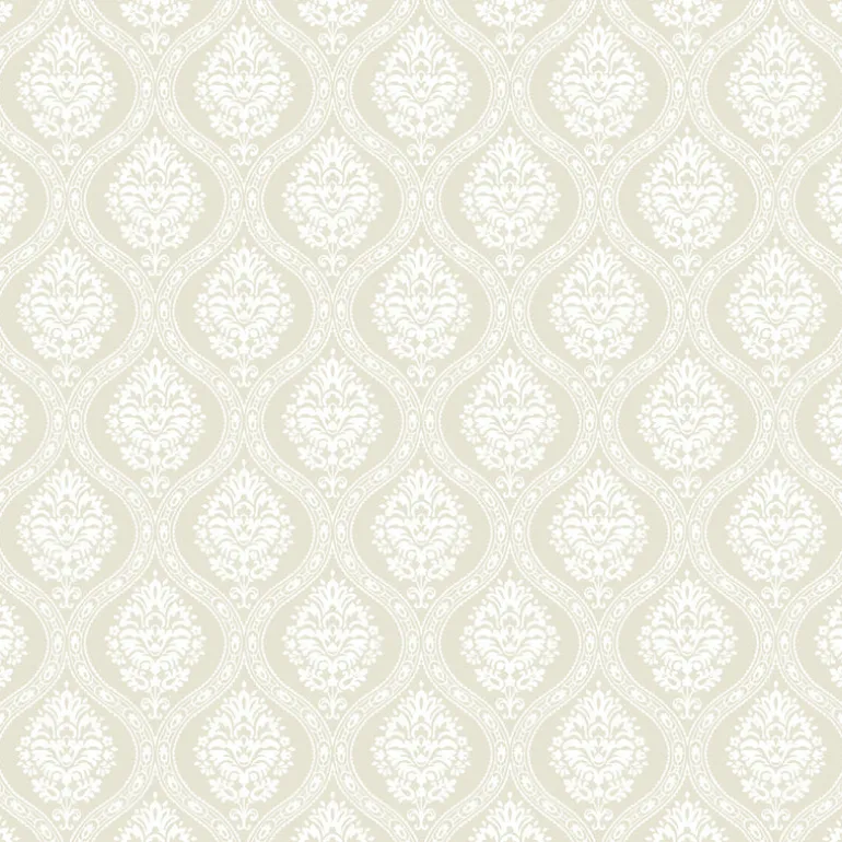 DM5025 Beige Petite Ogee Wallpaper