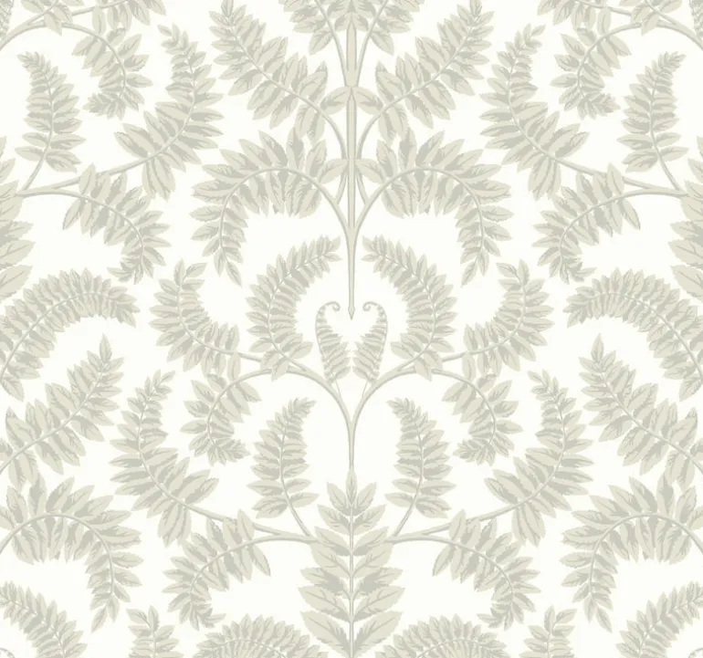 DM4963 Beige Royal Fern Damask Wallpaper