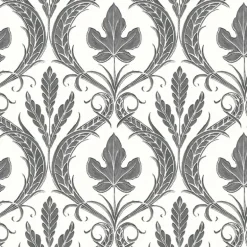 DM4926 Black White Adirondack Damask Wallpaper