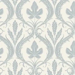 DM4922 Blue Beige Adirondack Damask Wallpaper