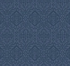DM5037 Blue Catherdral Damask Wallpaper