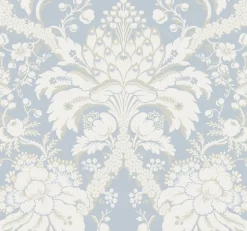 DM4955 Blue French Artichoke Dam Wallpaper