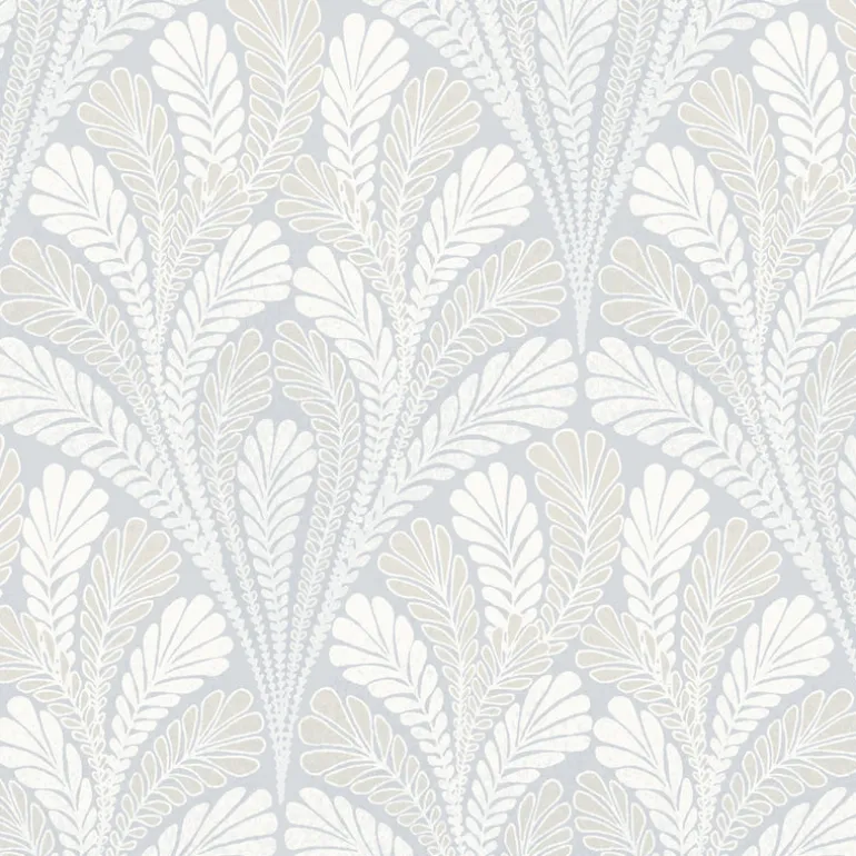 DM5021 Blue Shell Damask Wallpaper